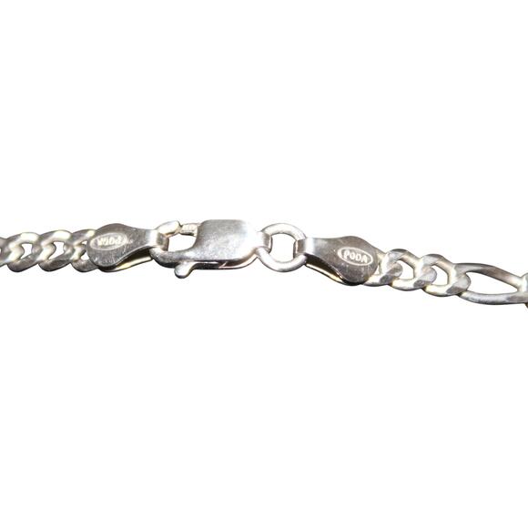 925 Sterling Silver Chain Necklace Made in Italy - Picture 7 of 8
